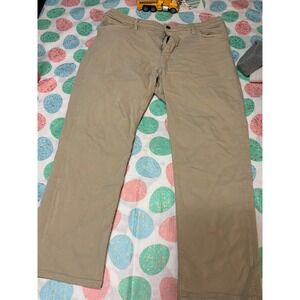 34 Heritage Charisma Comfort Rise Classic Khaki Pants Tan Straight Leg 38x26.5
